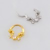 HEART AND ROSE VINE SEPTUM CLICKER RING 316L SURGICAL STEEL